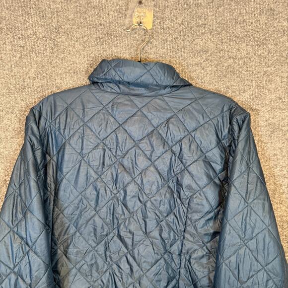 Chicos Jacket Womens 3 Blue Quilted Lightweight Puffer Insulated Snap Up Coat - Picture 7 of 9